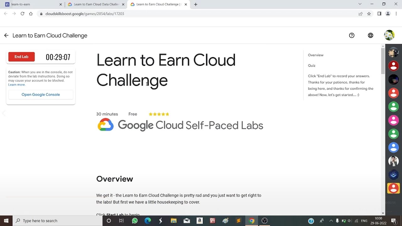 Learn to Earn Cloud Challenge Quiz | L2E3: Data Analyst Skills| Lab |