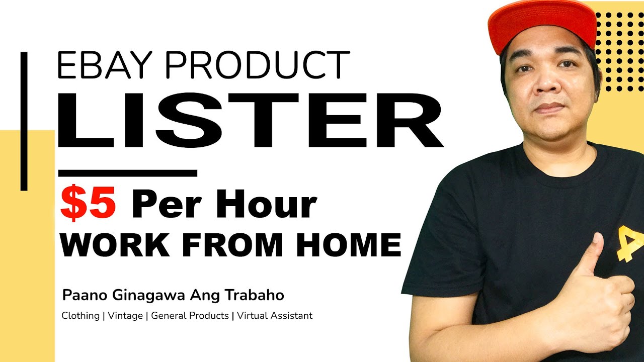 eBay Product Lister Online Jobs Work From Home eCommerce