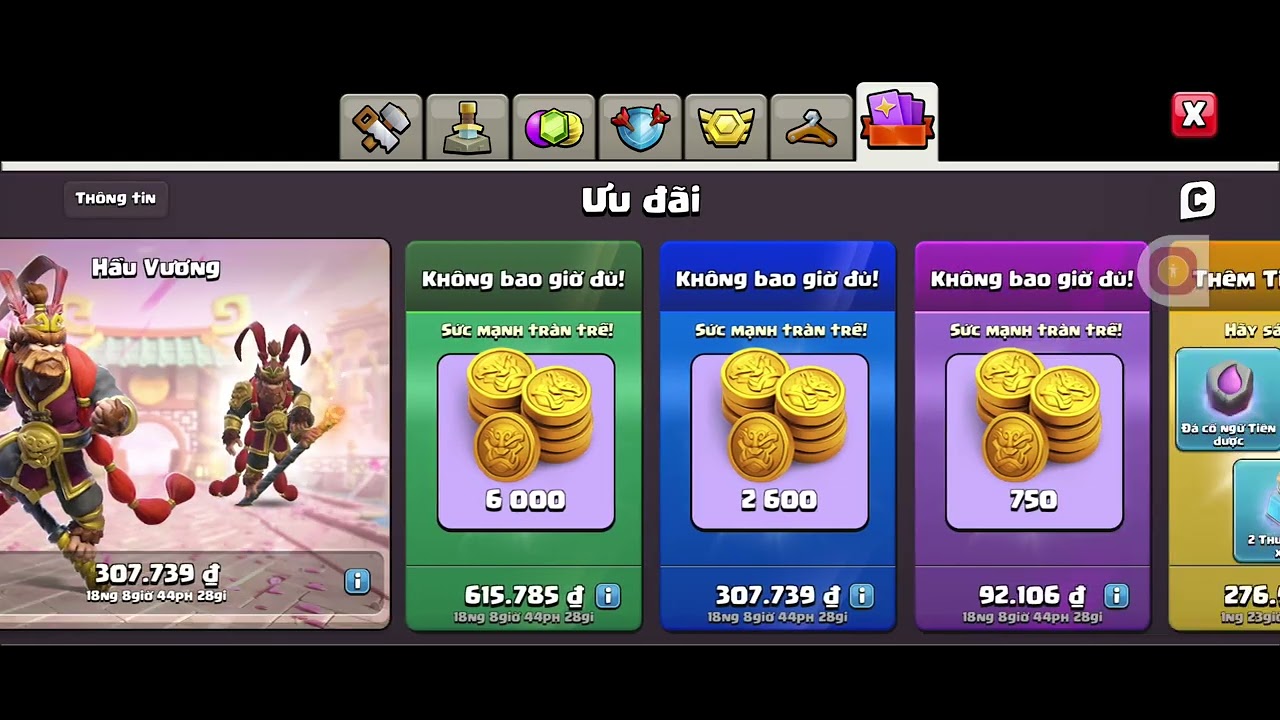 Clash of clans đánh nhiệm vụ 5 sao kiếm thưởng
