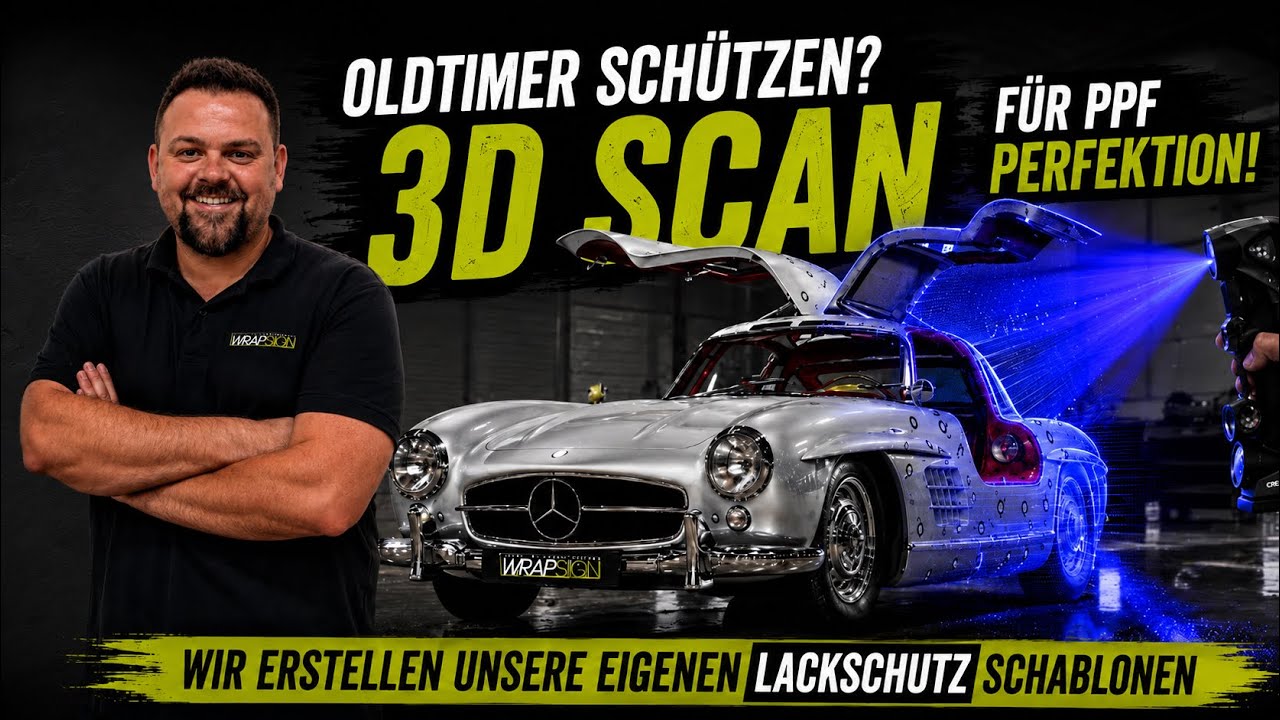 Lackschutzfolierung am 300SL - 3D PPF Scan mit SunTek | WRAPSIGN Custommade 