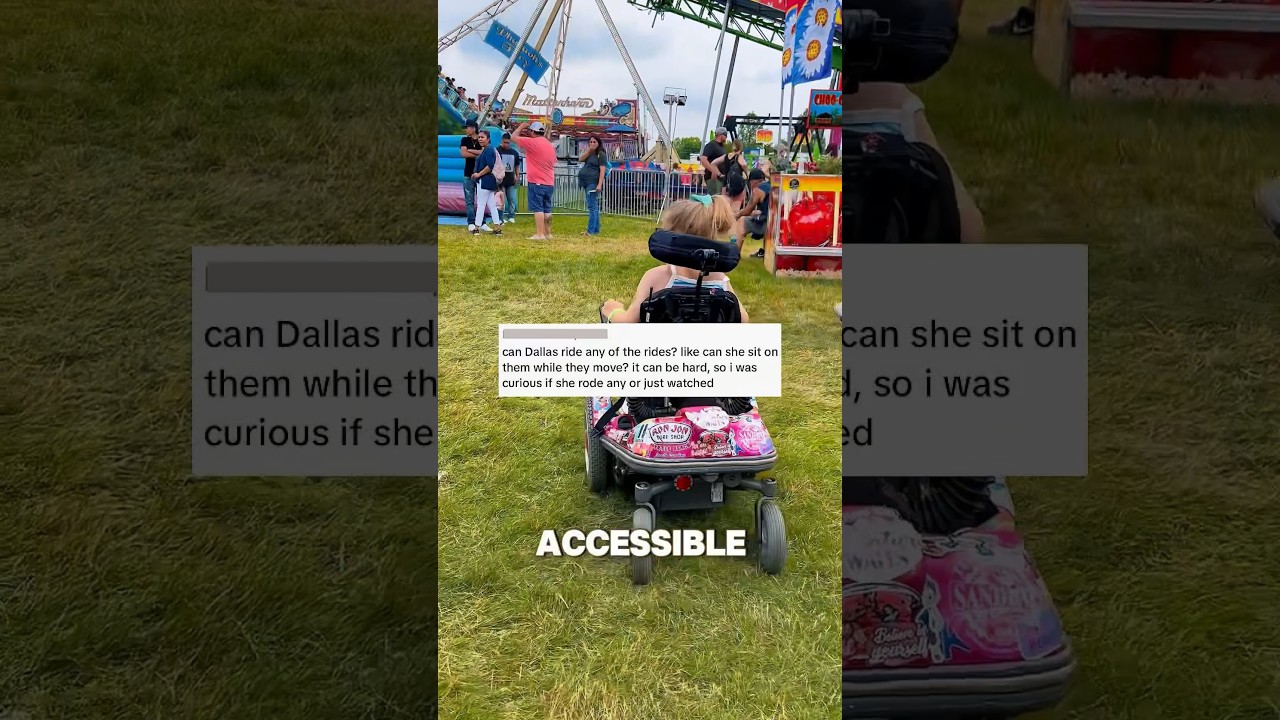 Does a wheelchair user go on rides?😱#disability #rides #shorts #cerebralpalsy