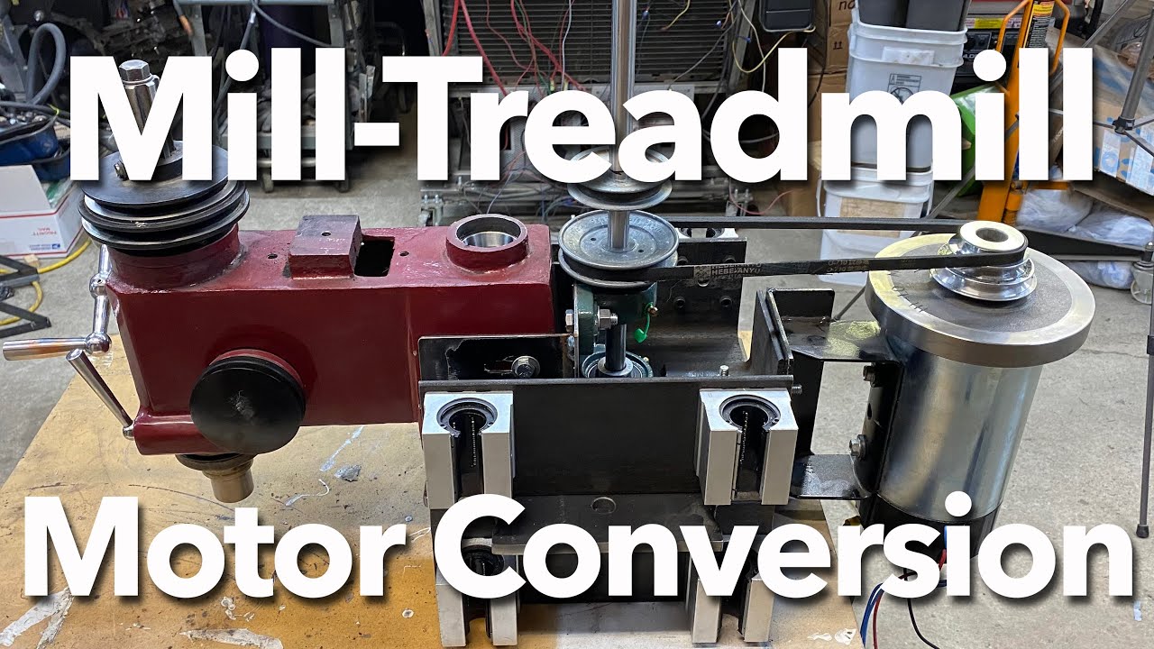 DIY Adjustable Column Mill Treadmill Motor Conversion