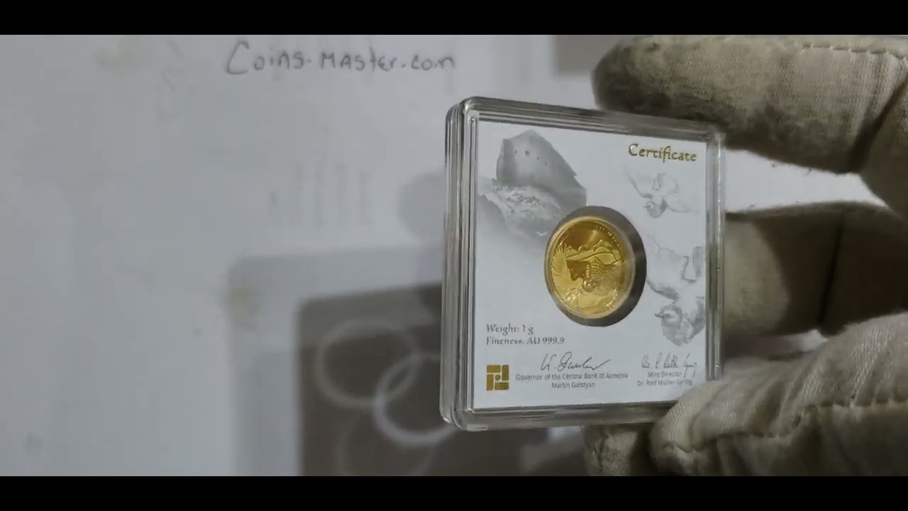 2022 1 Gram PROOF GOLD 100 Dram Armenia NOAH'S ARK Coin. #bullion #goldcoin