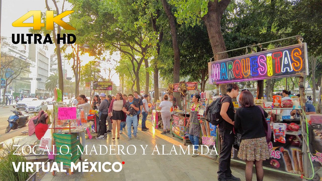 ASI ESTA QUEDANDO EL CENTRO AHORA QUE ES PEATONAL AL 100% - ALAMEDA CENTRAL Y UN POCO DE MADERO 4K