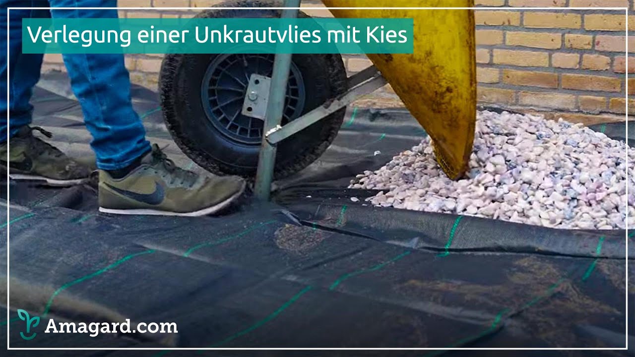 Kies verlegen mit Unkrautvlies - Wie geht das?