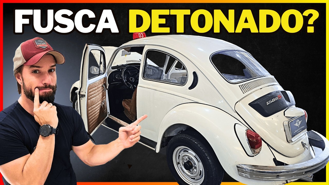 Fusca 1975 1600S &ldquo;Bizorr&atilde;o&rdquo; Chegou Para Restaura&ccedil;&atilde;o! 😮 Primeiras Impress&otilde;es do Bruno 🔧