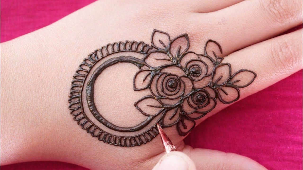 Beautiful Back Hand Mehndi Design | Easy Floral Mehndi Tutorial for Beginners #mehndi #mehndidesign 