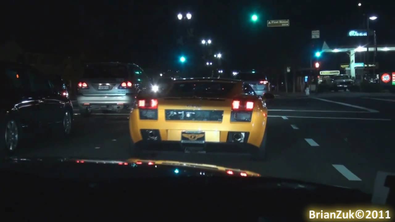 Supercars at Night - SLR McLaren 430 Scuderia Gallardo GTR and more