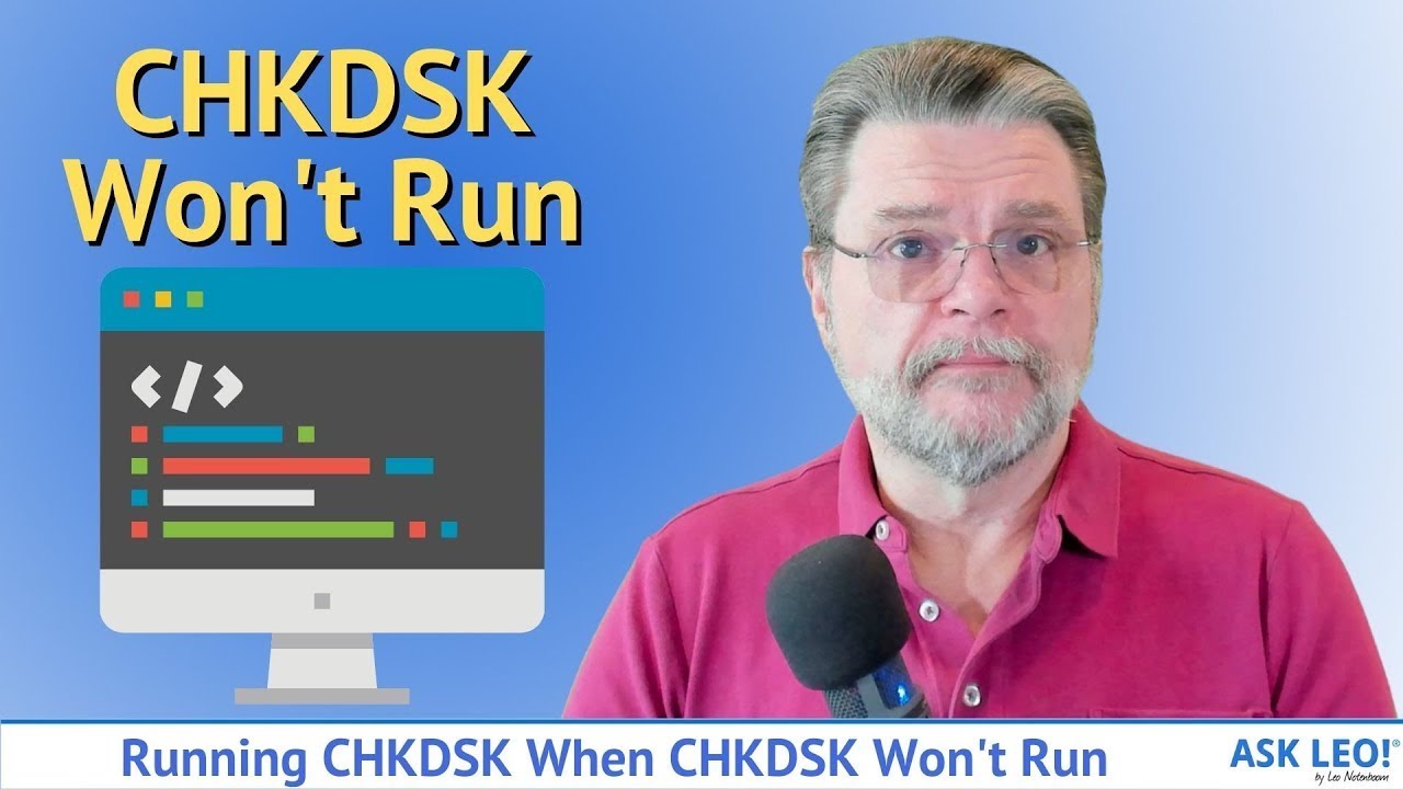 Запуск CHKDSK, когда CHKDSK не запускается