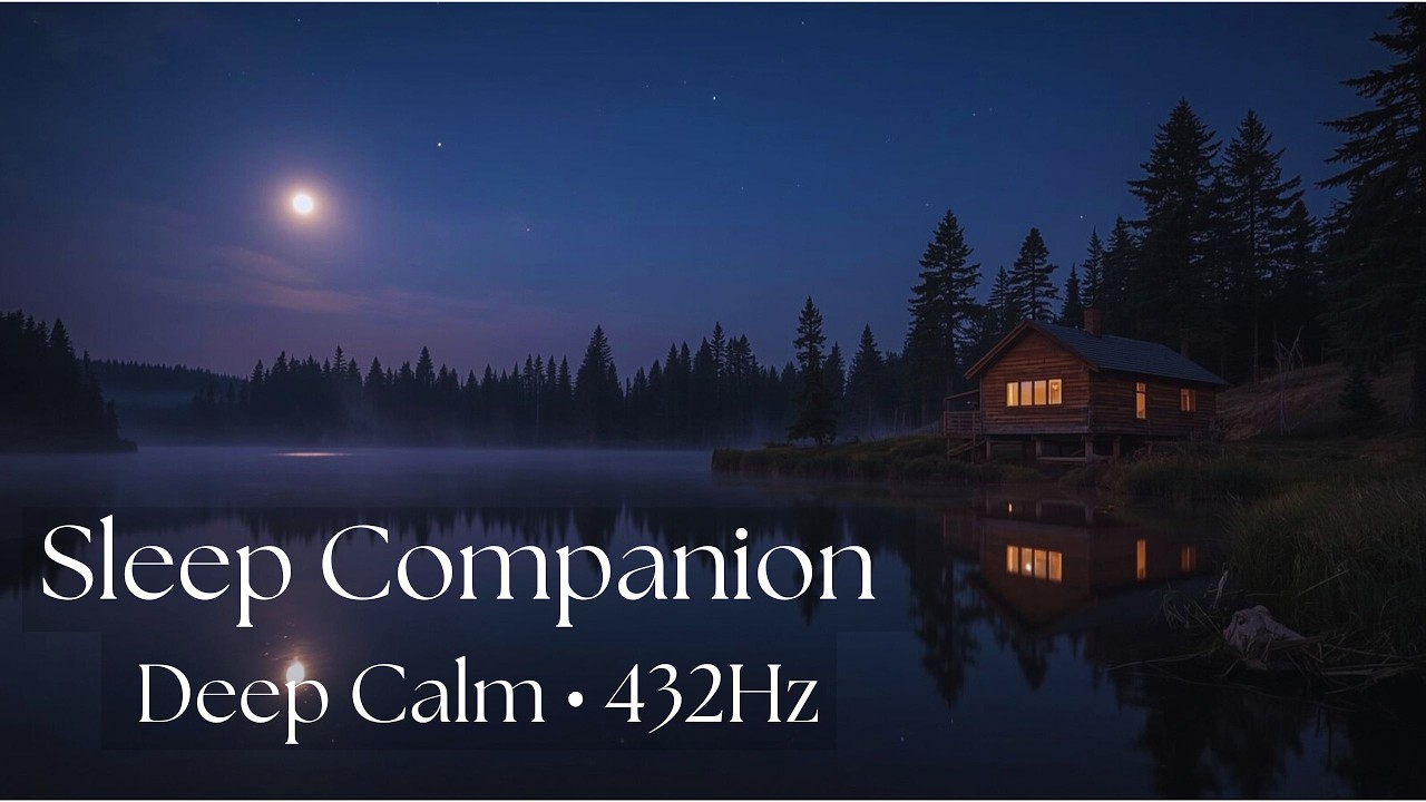 Deep Sleep Music 432Hz • Relaxing Night Cabin • 1 Hour