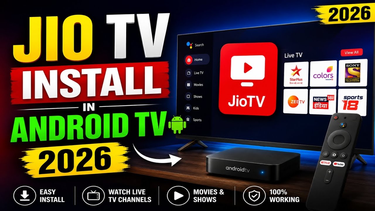 🔥 Jio TV Install in Android TV 2026 | Latest Working Method ✅📺