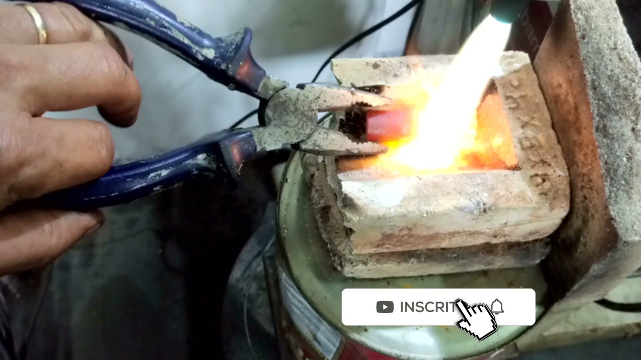 Temperando Aço 1045 com compressor!!!Tecnica de dar Dureza Média Sem Revenimento!!  aos aços