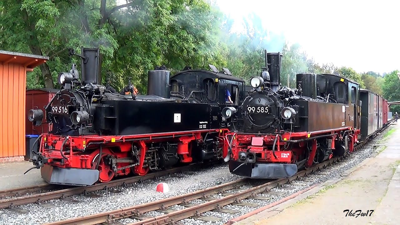 Die älteste, betriebsfähige sächs. Dampflok (99 516)  im Schwarzbachtal