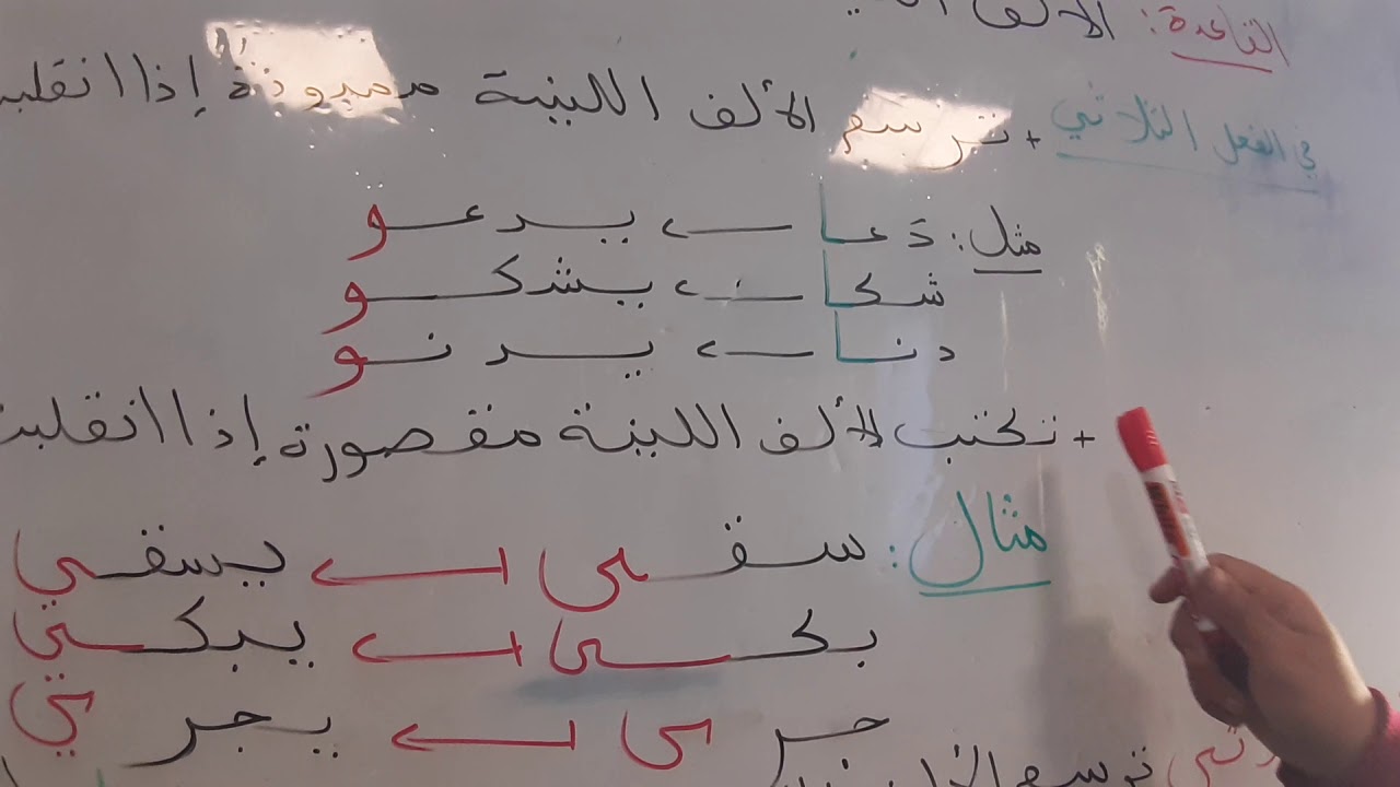 الألف اللينة في الأفعال...المستوى الخامس