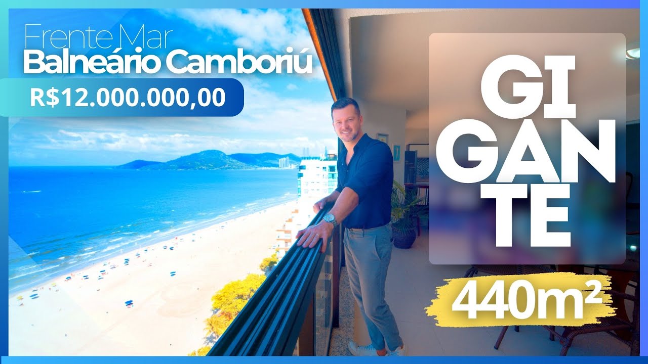Maior sacada de Balne&aacute;rio Cambori&uacute;, esse apartamento &eacute; gigante e de frente para o mar.