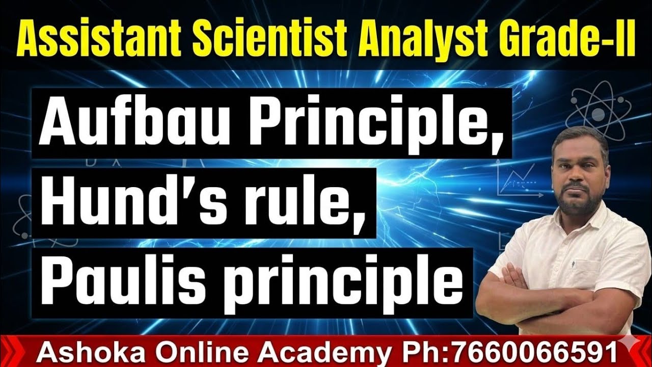 Aufbau Principal,Paulis Principle | TGPSC Pollution control board | Chemistry Assistant Scientist 