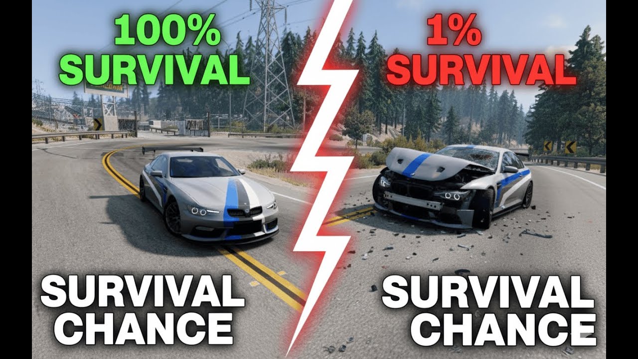 Realistic Survival Chance: High Speed Crash Test | BeamNG.drive