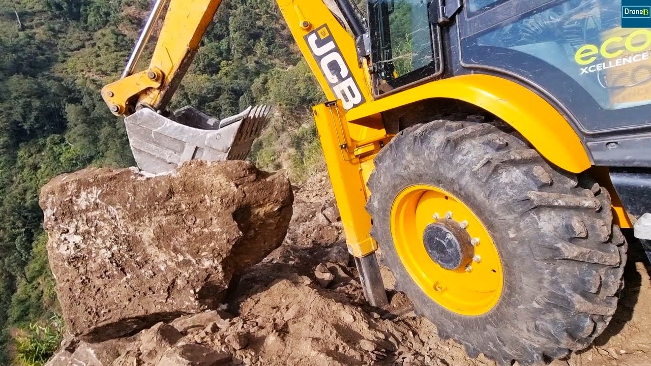 High Altitude Heavy Winds-Mountain Top Rural Village Road Connection Track Construction