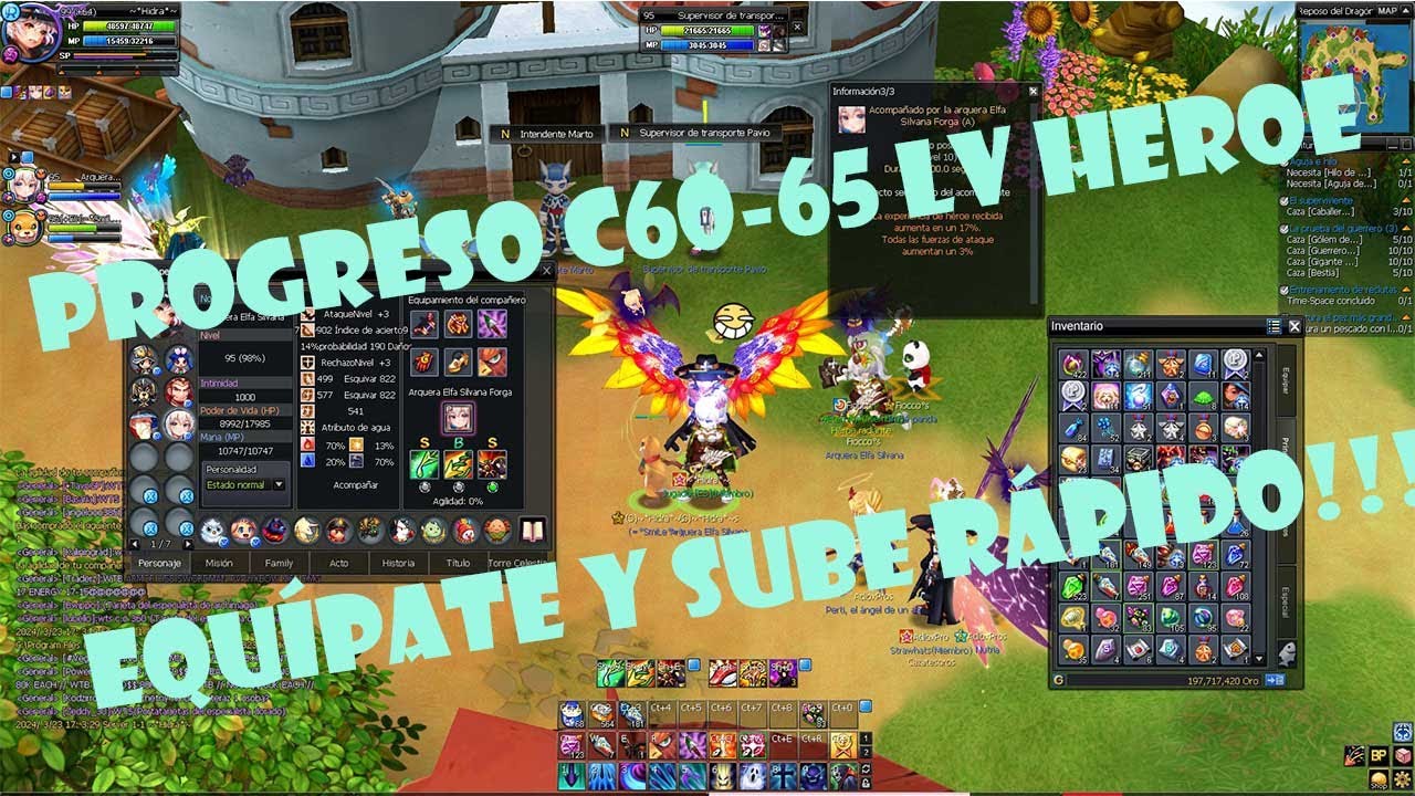 УРОВЕНЬ БЫСТРО Lv C60-65 (уровень героя) | NosTale АНГЛИЙСКИЙ Sv Dragonveil Автор ~*Hidra*~ | Мой...