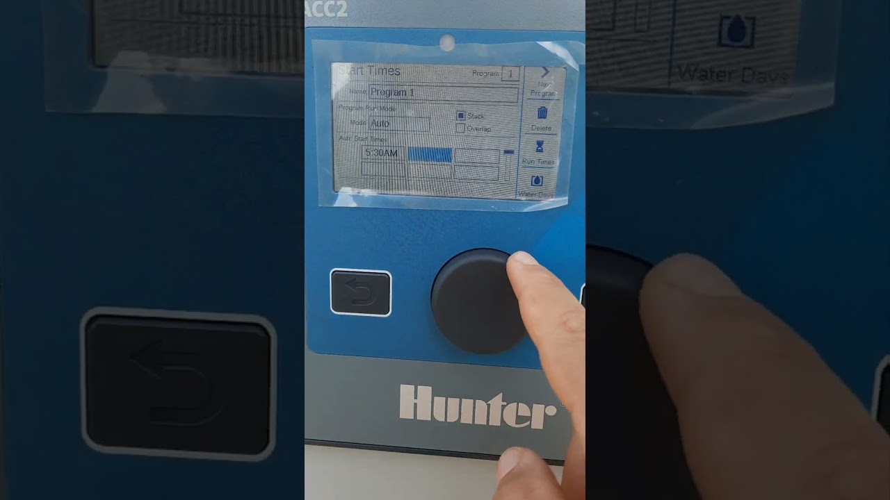 كيفية عمل برنامج للري في لوحة Hunter ACC2