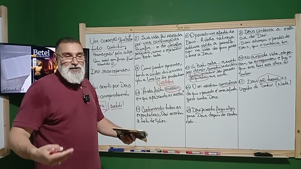 LIÇÃO 07 (ADULTOS BETEL) DAVI - DEUS NÃO REJEITA UM CORAÇÃO QUEBRANTADO.