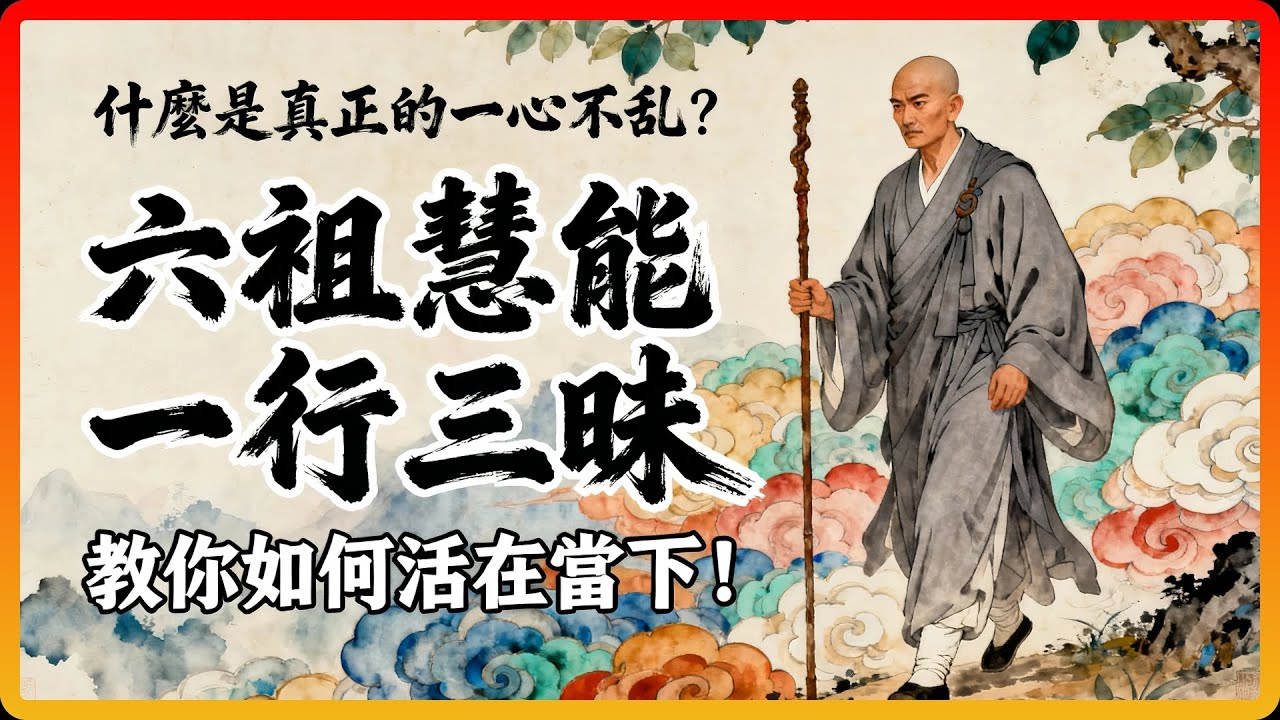 什麼是真正的一心不亂？六祖慧能的「一行三昧」，教你如何活在當下！#佛教故事 #佛法 #修行 #開悟