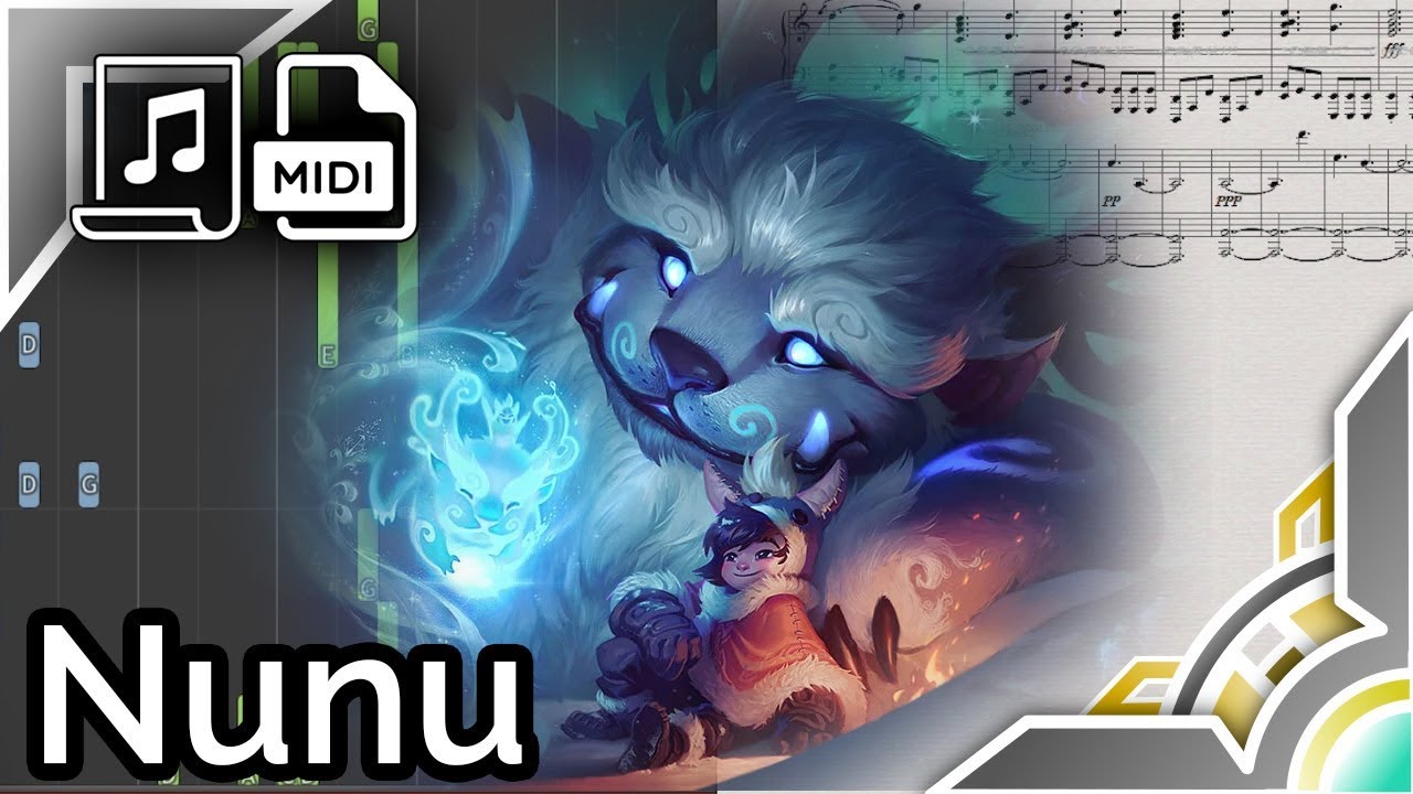 Nunu & Willump, the Boy and his Yeti login theme - League of Legends (Synthesia Piano Tutorial)