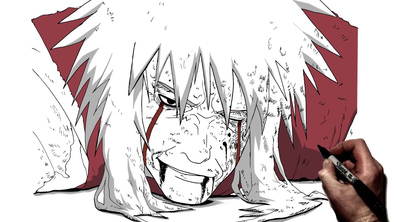 How To Draw Jiraya (The Brave) | Step By Step | Naruto