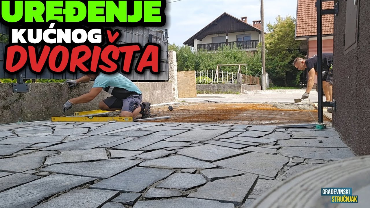 Uredjenje kucnog dvorista ■KAKO ISPRAVNO I PRECIZNO POLOŽIT KAMEN■ #građevina 