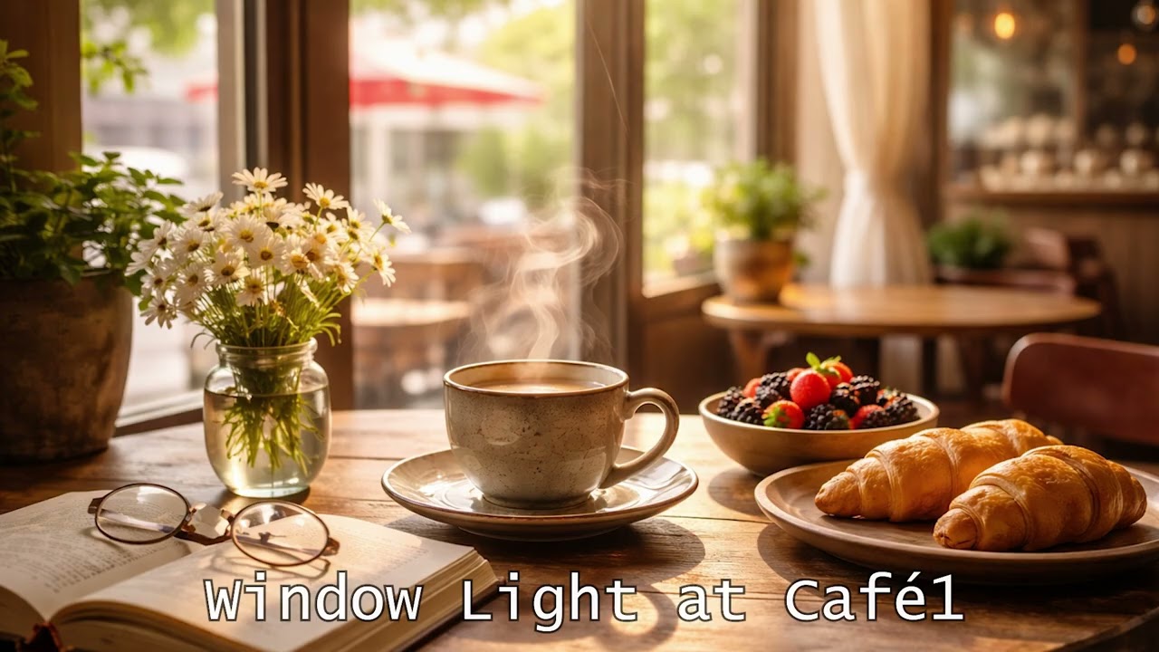 002 Window Light at the Café ☕ Relaxing Background Music輕音樂 放鬆 🎵 純鋼琴輕音樂 美妙的音樂 轻松的钢琴音乐