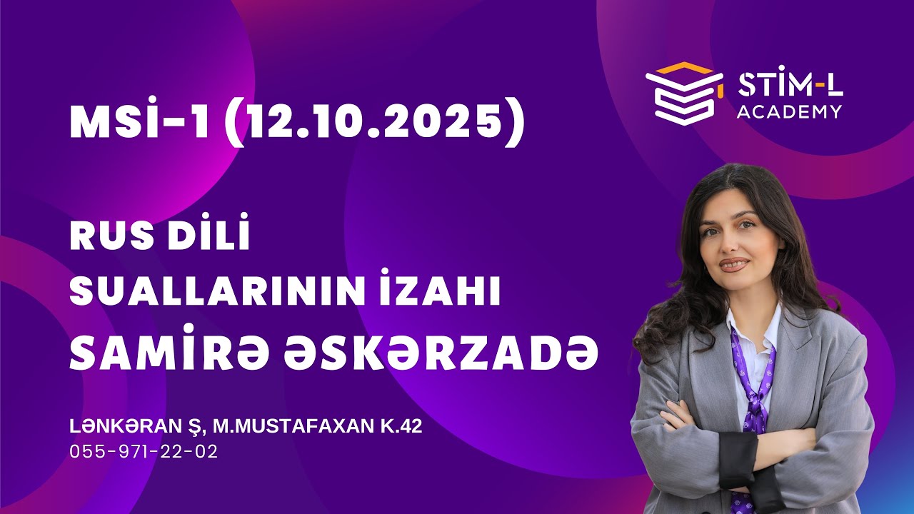 (12.10.2025) MSİ-1 | Rus dili suallarının izahı 