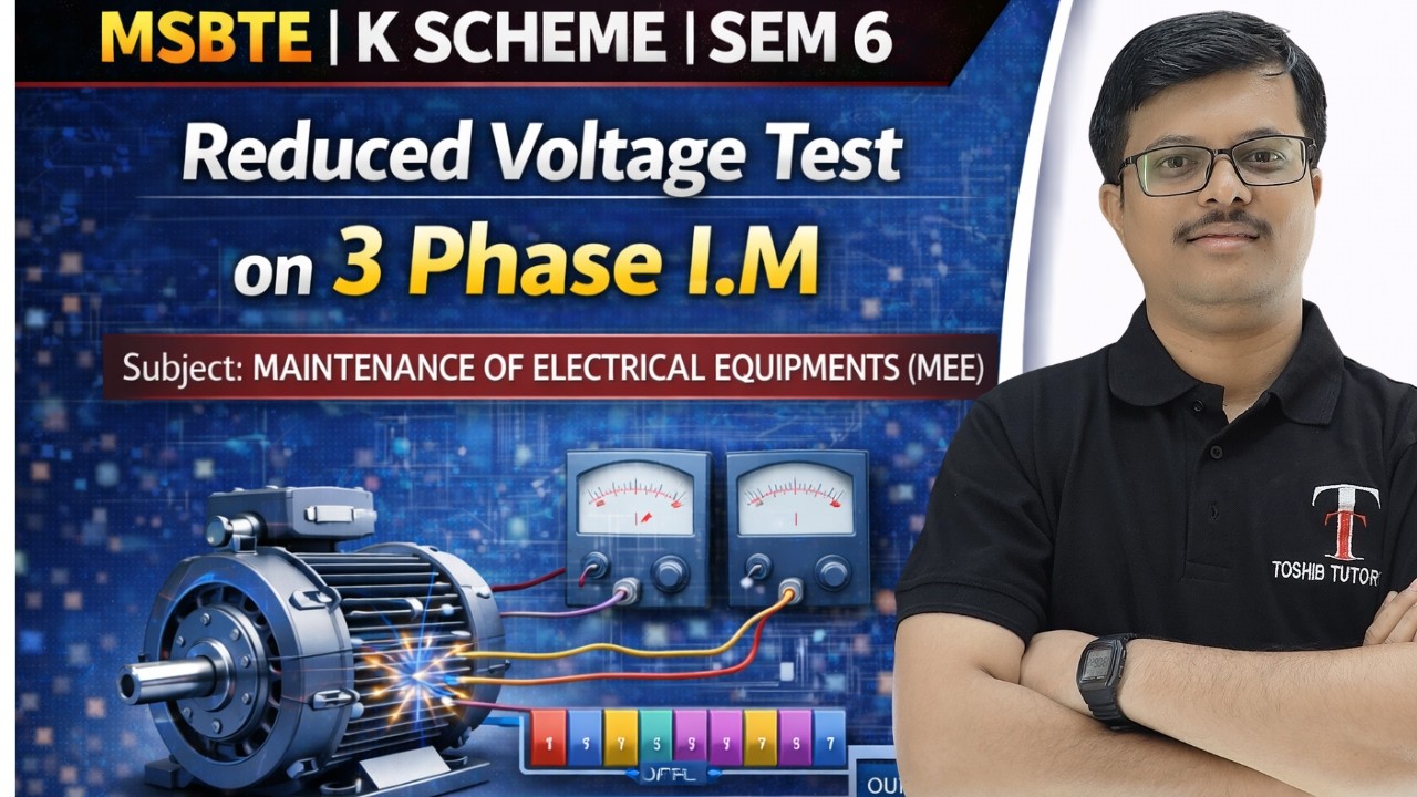 Reduced Voltage Test on 3 Phase I.M.| MAINTENANCE OF ELECTRICAL EQUIPMENTS | MSBTE | Toshib Tutorial