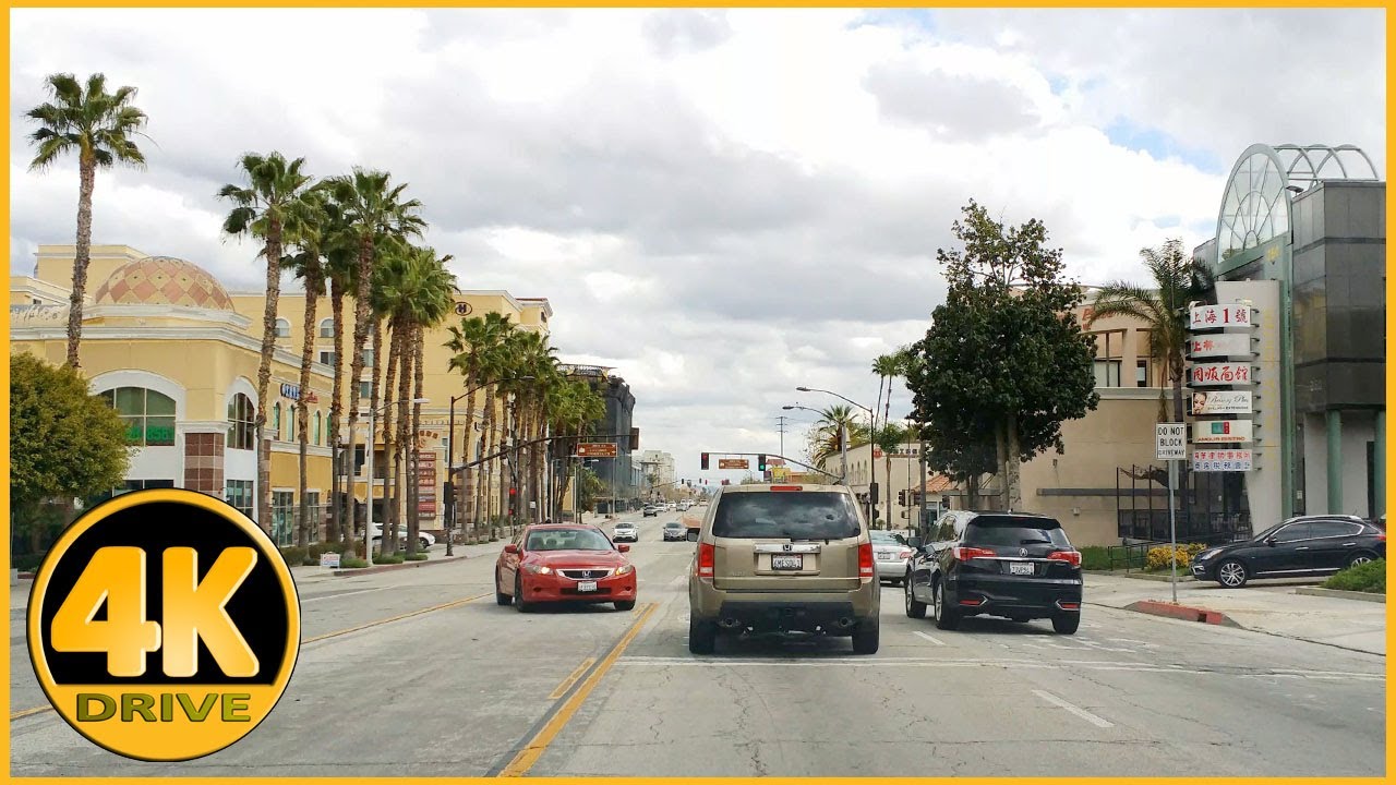 Driving Tour of Valley Blvd (Alhambra to Rosemead) [4K]