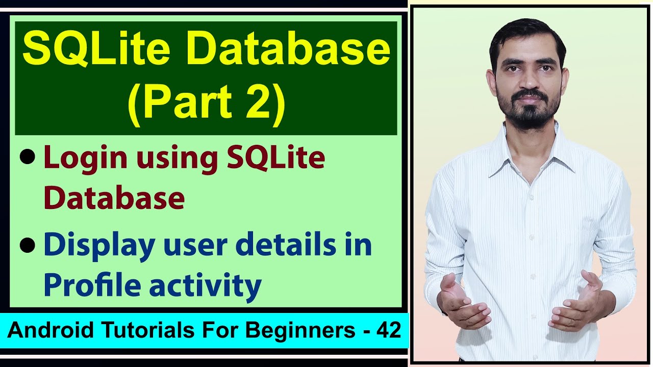 SQLite Database Tutorial Android Studio | Retrieve or Fetch Data SQLite | Login and Profile App #42