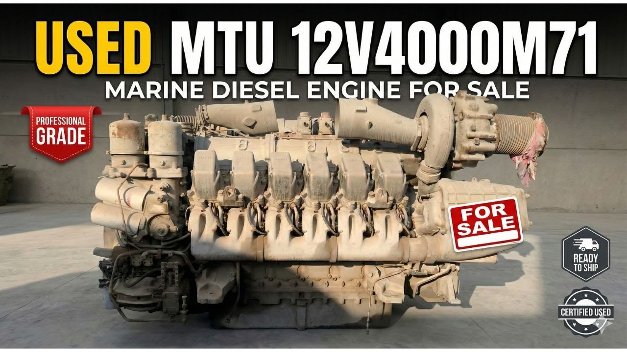 Used MTU 12V4000M71 Marine Diesel Engile For Sale | Abhi marine