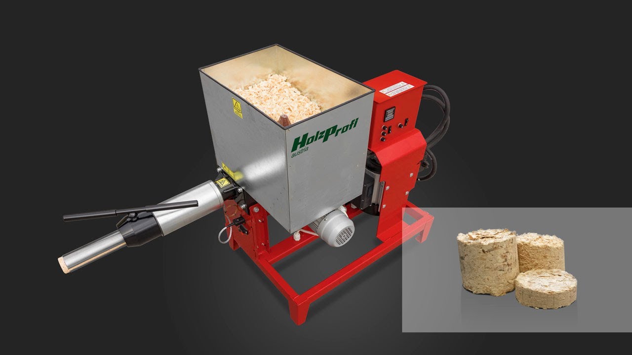 HOLZPROFI® - Briquetting press BP-15H for Ø 55 mm briquettes