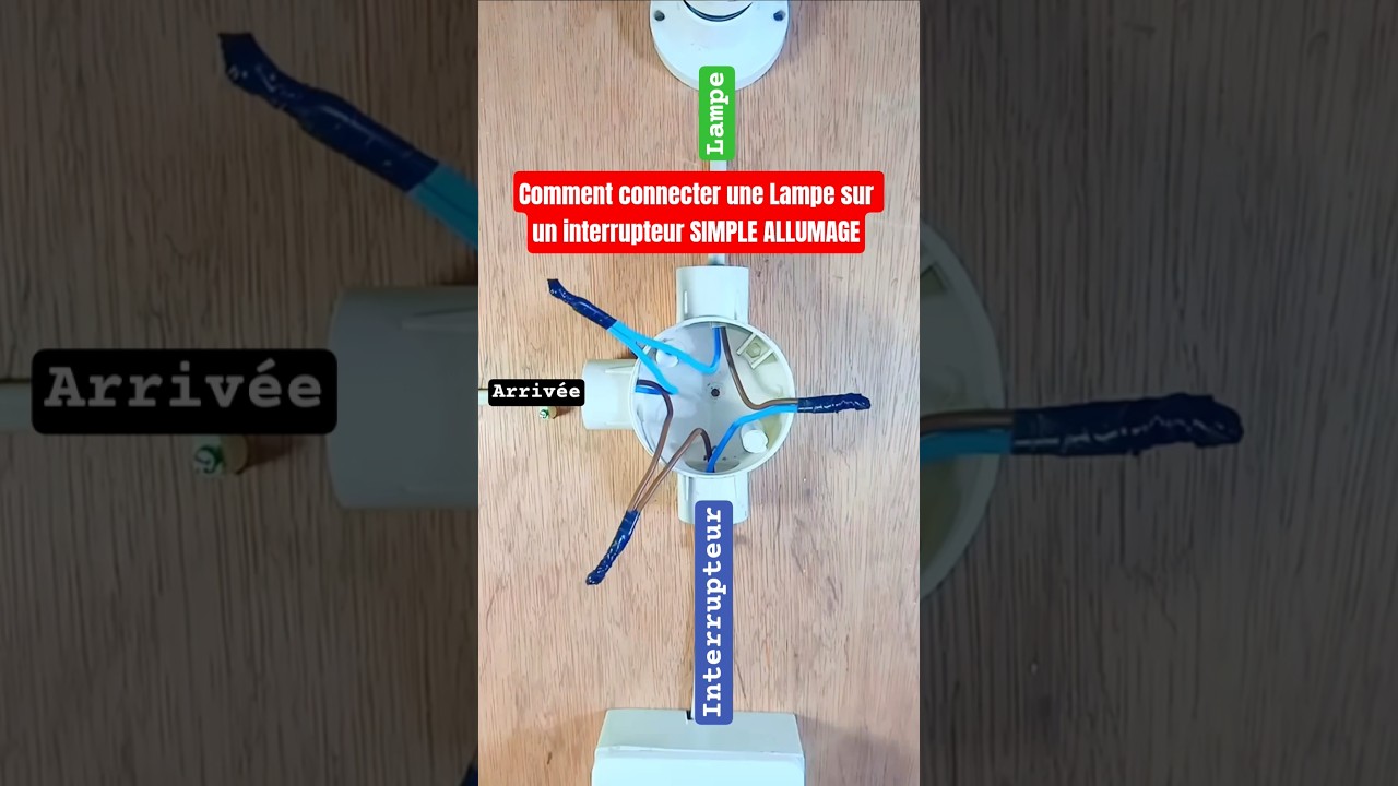 Comment connecter une Lampe sur un interrupteur SIMPLE ALLUMAGE