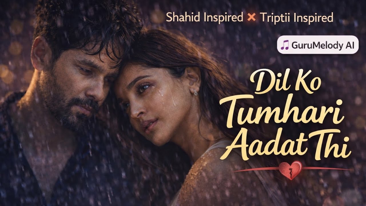 Dil Ko Tumhari Aadat Thi 💔 | Sad Romantic Song 2026 | Shahid x Tripti | Guru melody ai 