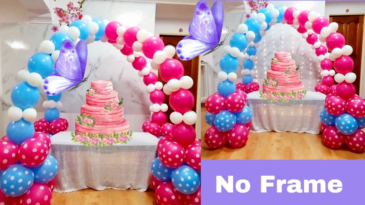 Baby shower balloon decorations | Baby shower decoration ideas at home | Baby shower balloon Arch