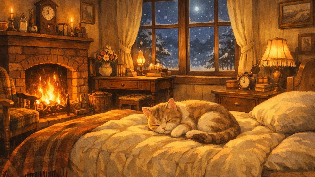 vintage jazz on a snowy 1950s night in a cozy bedroom | warm ambience to relax, Vol. 4
