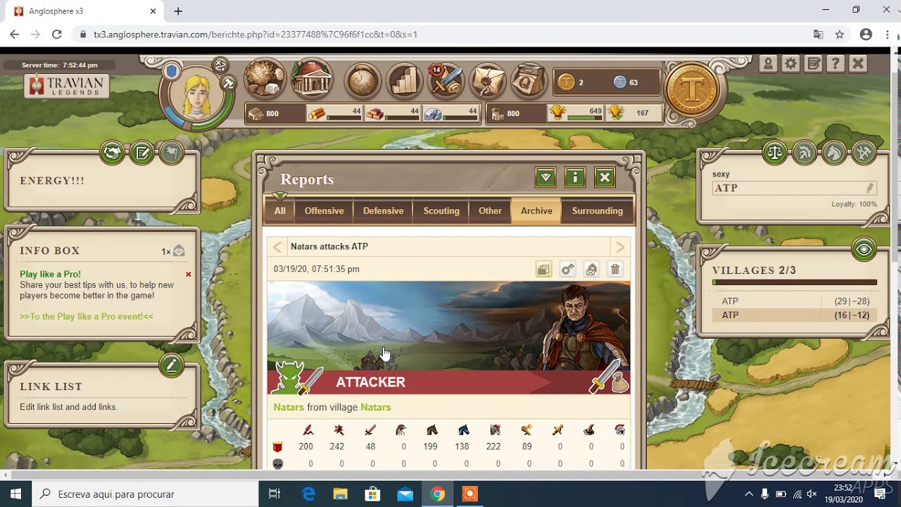 Travian Natars Attacks after Settling New village on the Grey Zon