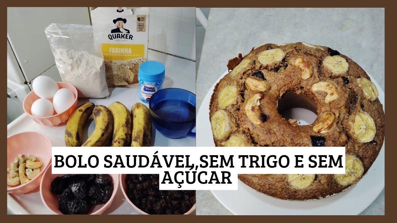 Bolo saudável,sem trigo e sem açúcar 