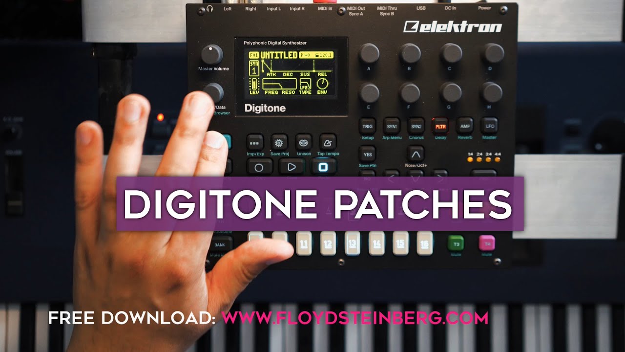 Some Elektron Digitone patches - pianos, pads and strings (free download, no talking)