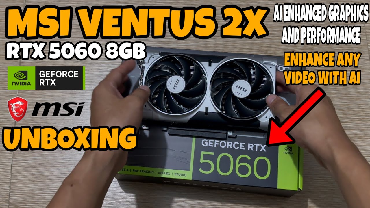 MSI VENTUS 2X RTX 5060 8GB | UNBOXING | WHAT'S INSIDE THE BOX