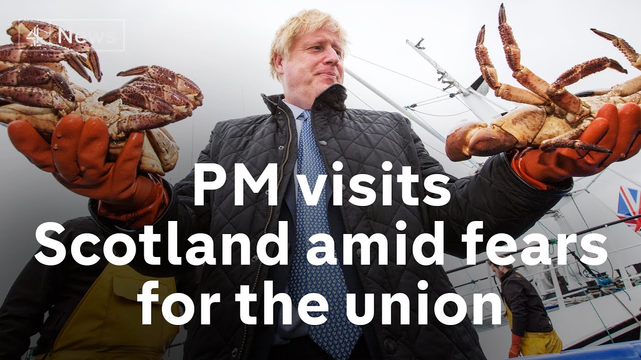 Boris Johnson in Scotland as polls show support for Scottish independence at historic high