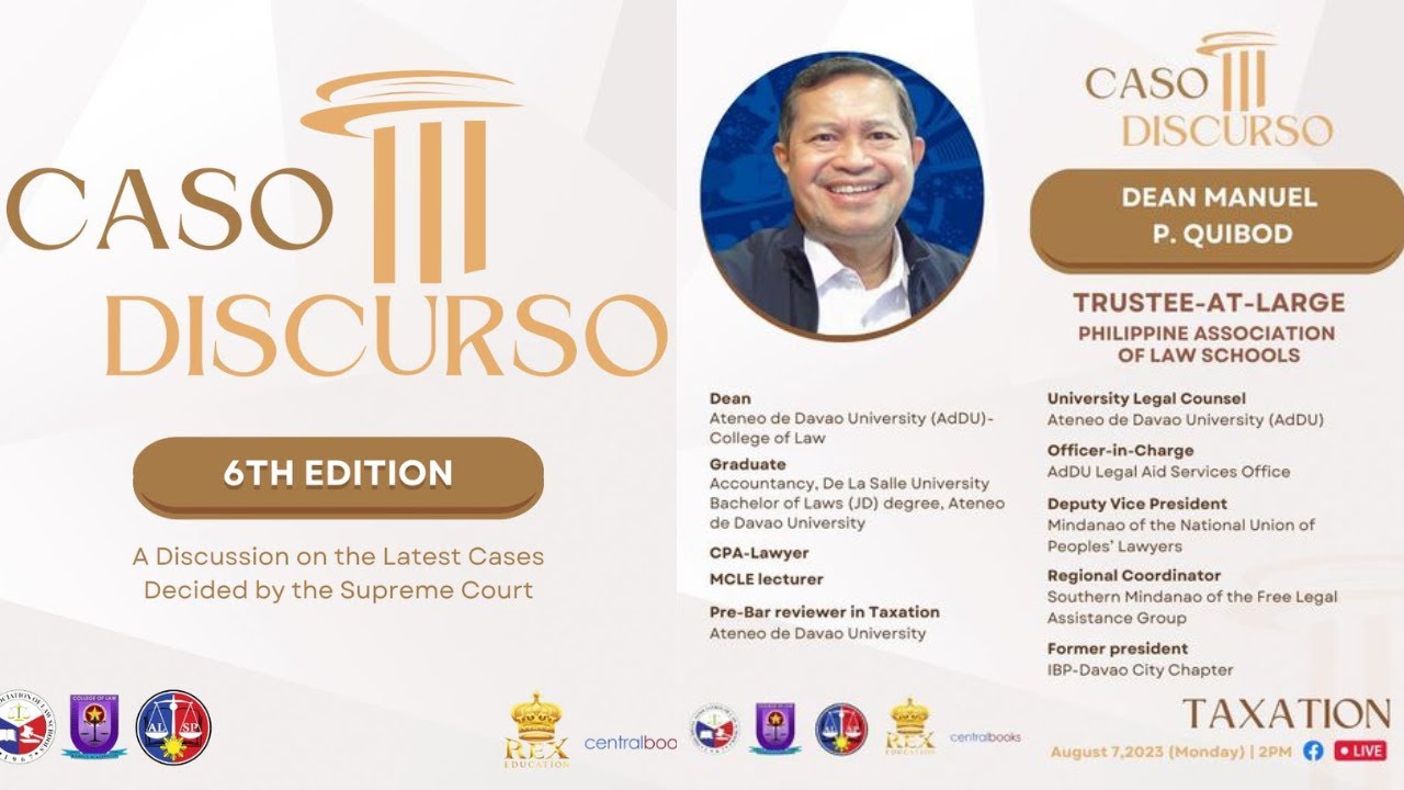 TAXATION LAW | Caso Discurso: 6th Edition