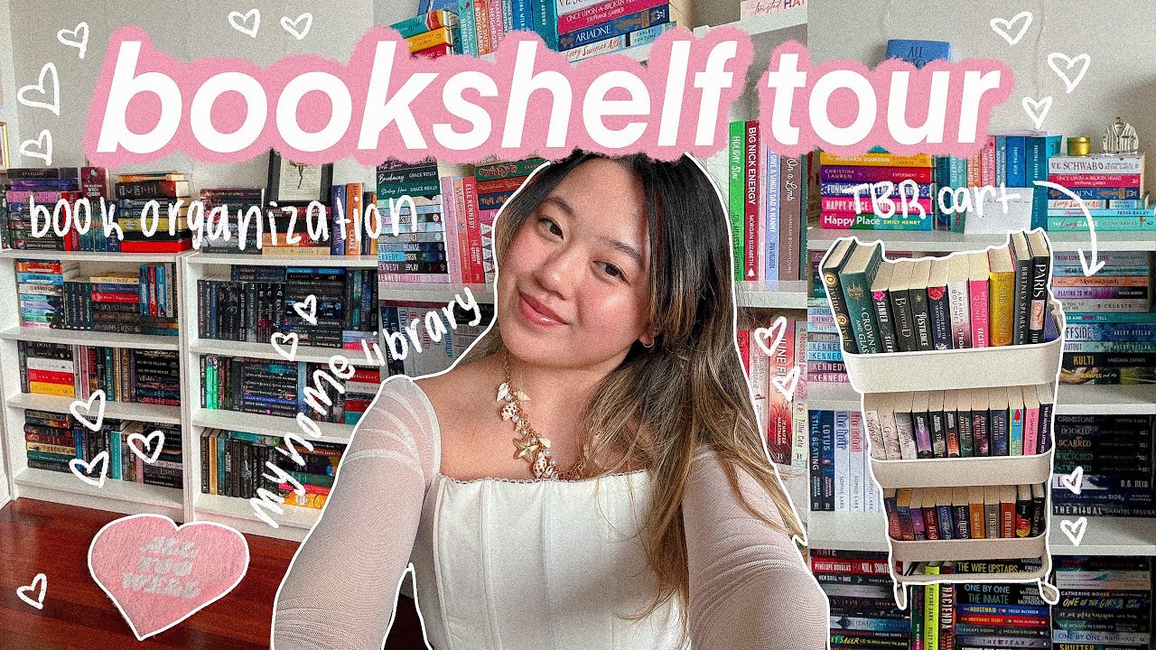 BOOKSHELF TOUR 📖💘 how i organize my book collection + my home library