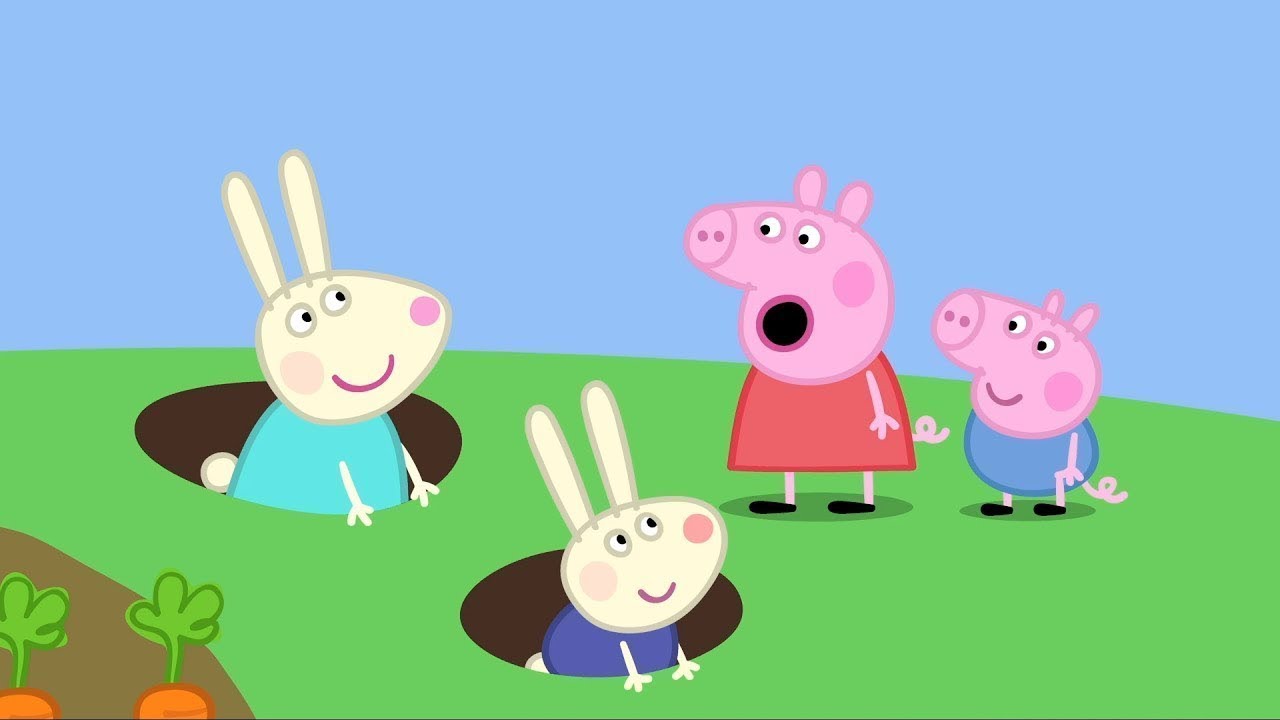 Peppa Pig Meets Rebecca Rabbit! | Kids TV And Stories |