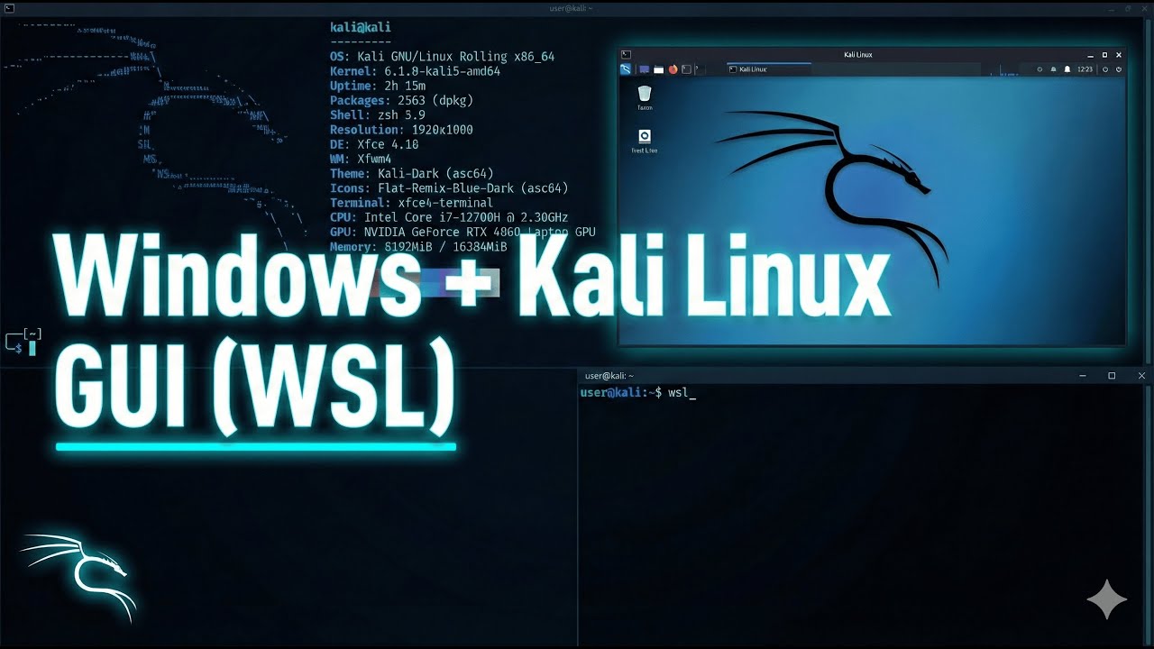 Install Kali Linux (GUI) on Windows 10/11 (WSL Guide)
