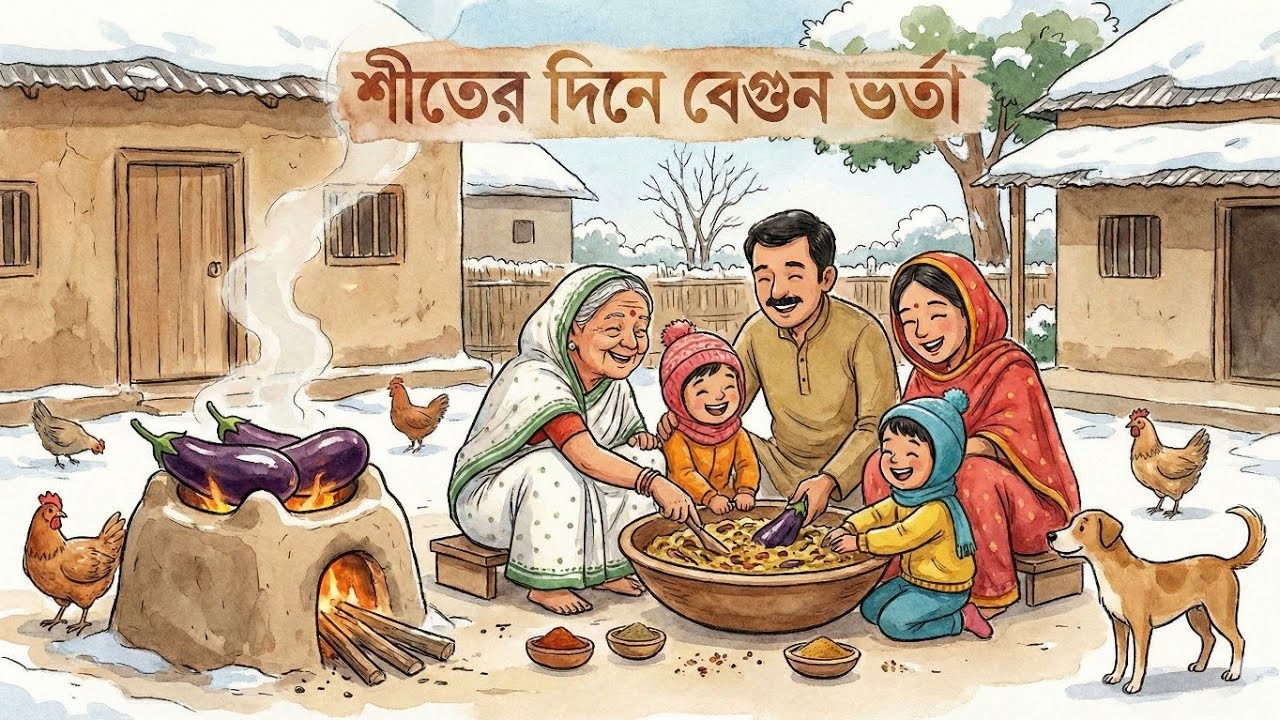 শীতের দিনে বেগুন ভর্তা 🍆| অন্তিম পর্ব | Bengali Cartoon | Hasi Ullash |